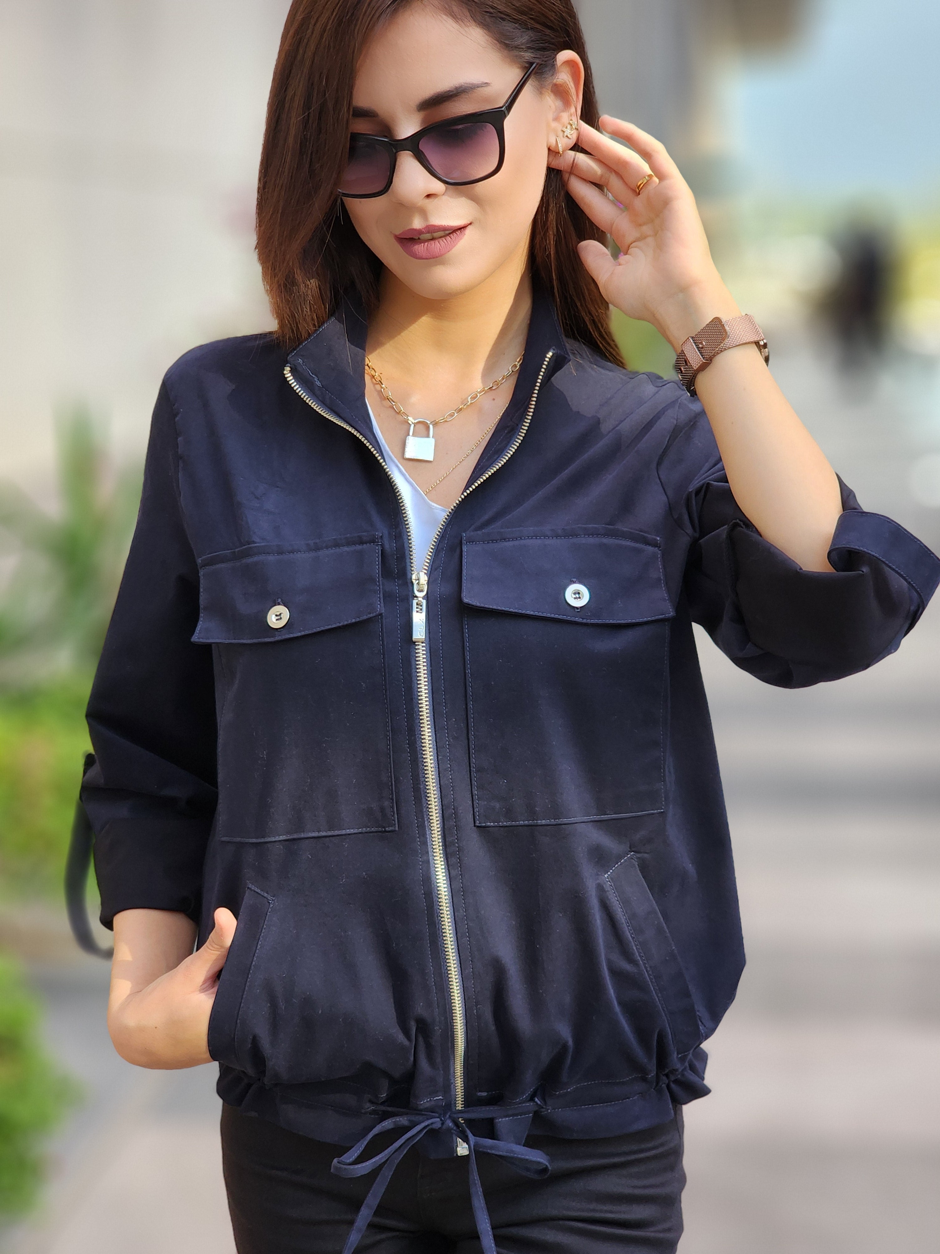 Bomber ceket lacivert