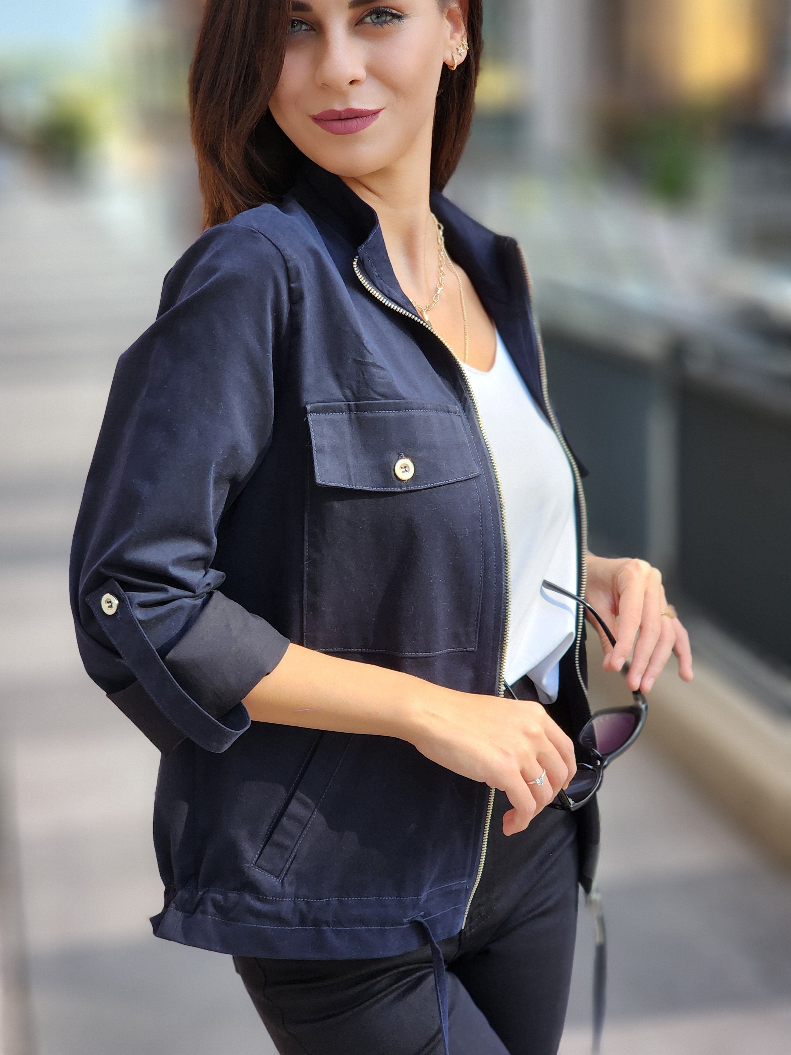 Bomber ceket lacivert